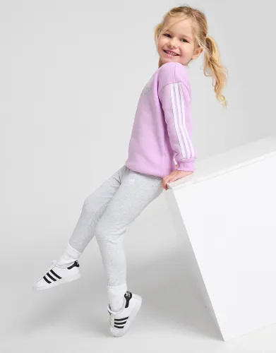adidas Girls' Linear Crew Tracksuit Infant - Purple