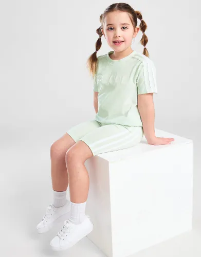 adidas Girls' Linear T-Shirt/Shorts Set Children - Green