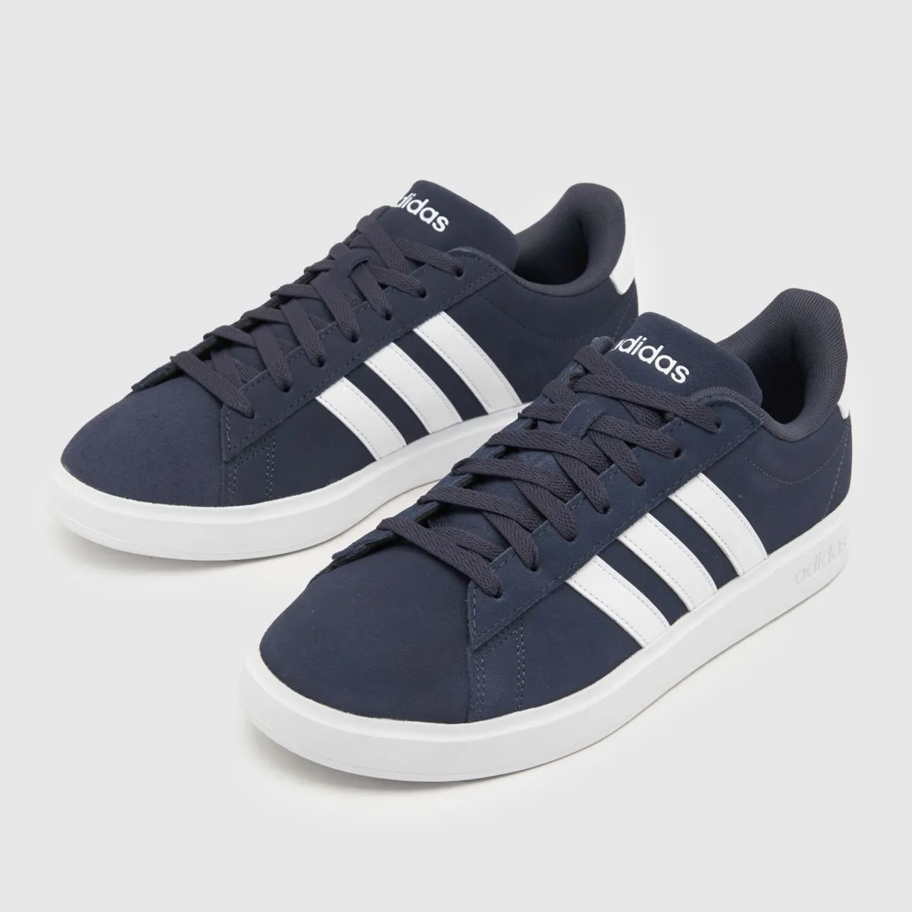 Adidas Grand Court 2.0 Suede Trainers In Navy
