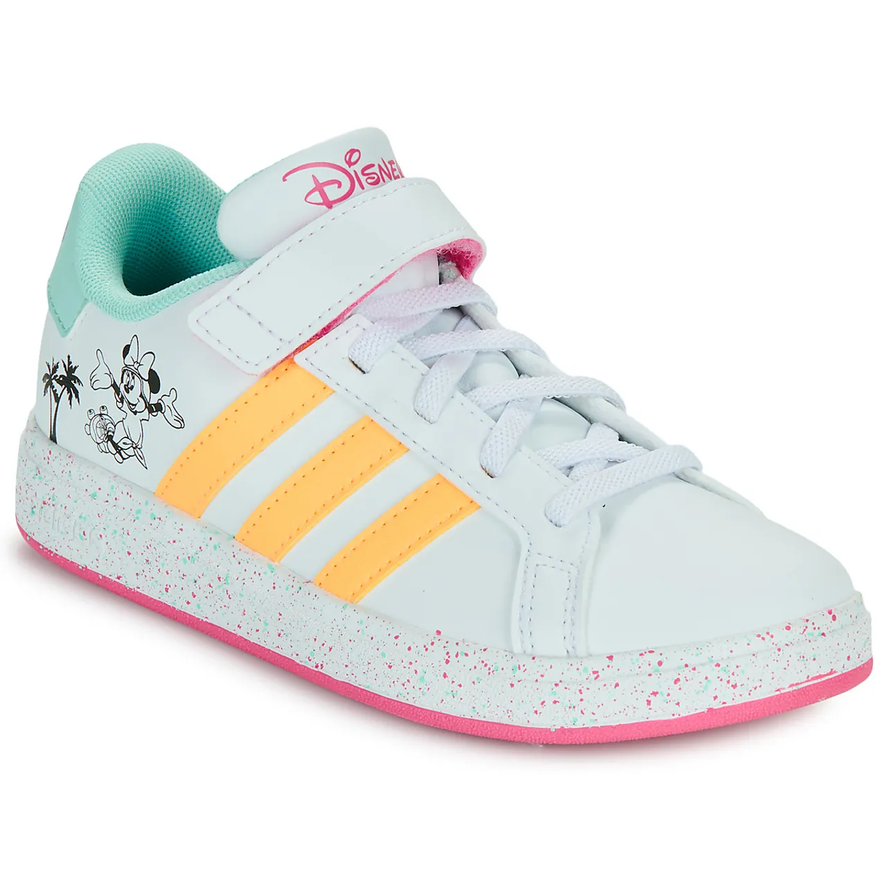 adidas  GRAND COURT MINNIE EL K  girls's Children's Shoes (Trainers) in White
