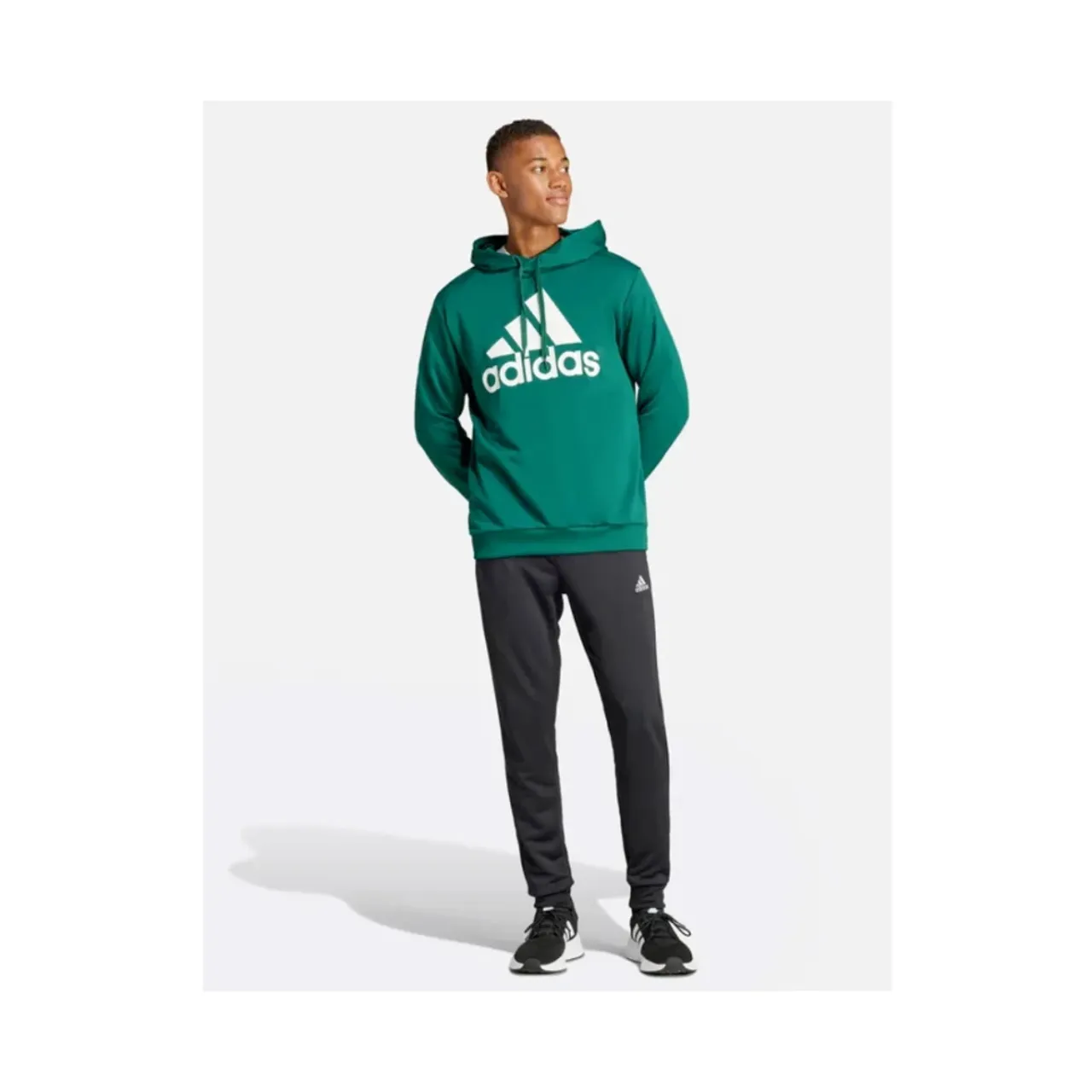 Adidas , Green Sportswear French Terry Trousers ,Green male, Sizes: