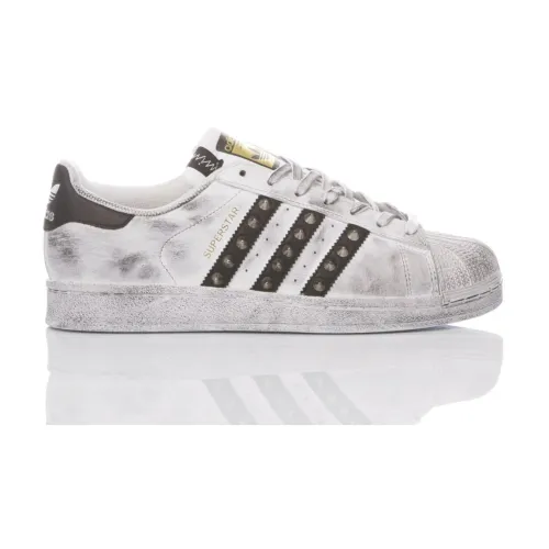 Adidas , Hand-Customized Leather Sneakers for Men ,White male, Sizes: 11 1/3 UK, 10 UK, 4 UK, 8 UK, 10 2/3 UK, 6 2/3 UK, 8 2/3 UK, 3 1/3 UK, 5 1/3 UK