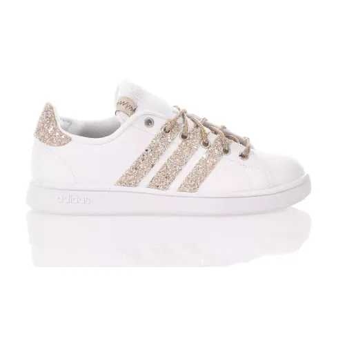 Adidas , Handmade White Champagne Sneakers ,Multicolor female, Sizes: