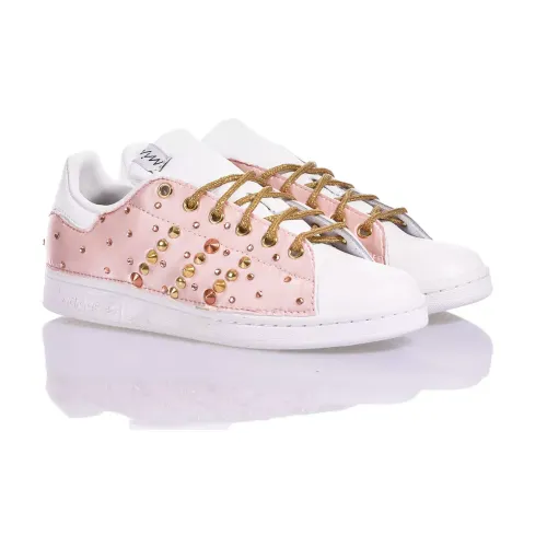 Adidas , Handmade White Gold Pink Sneakers ,Multicolor female, Sizes: 8 1/3 UK, 5 2/3 UK, 3 UK, 6 1/3 UK, 5 UK, 4 1/3 UK, 7 2/3 UK, 3 2/3 UK, 2 1/2 UK