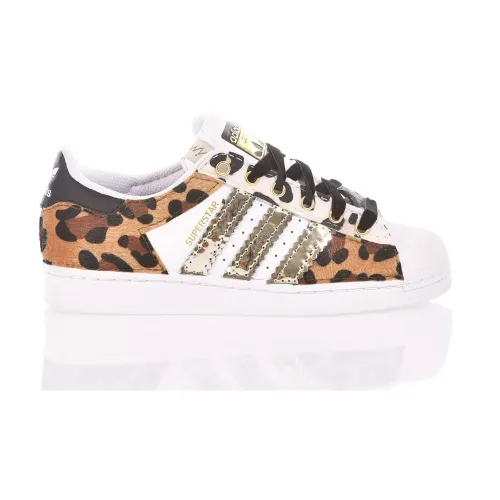 Adidas , Handmade White Gold Sneakers ,Multicolor female, Sizes: 9 UK, 5 UK, 6 1/3 UK, 3 UK, 5 2/3 UK, 3 2/3 UK, 2 1/2 UK, 4 1/3 UK, 7 UK, 7 2/3 UK, 8