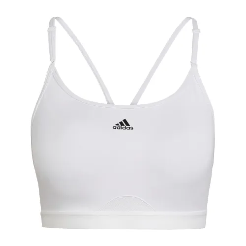 Adidas HC5421 AEROREACT LS P Sports Bra Women's White Size