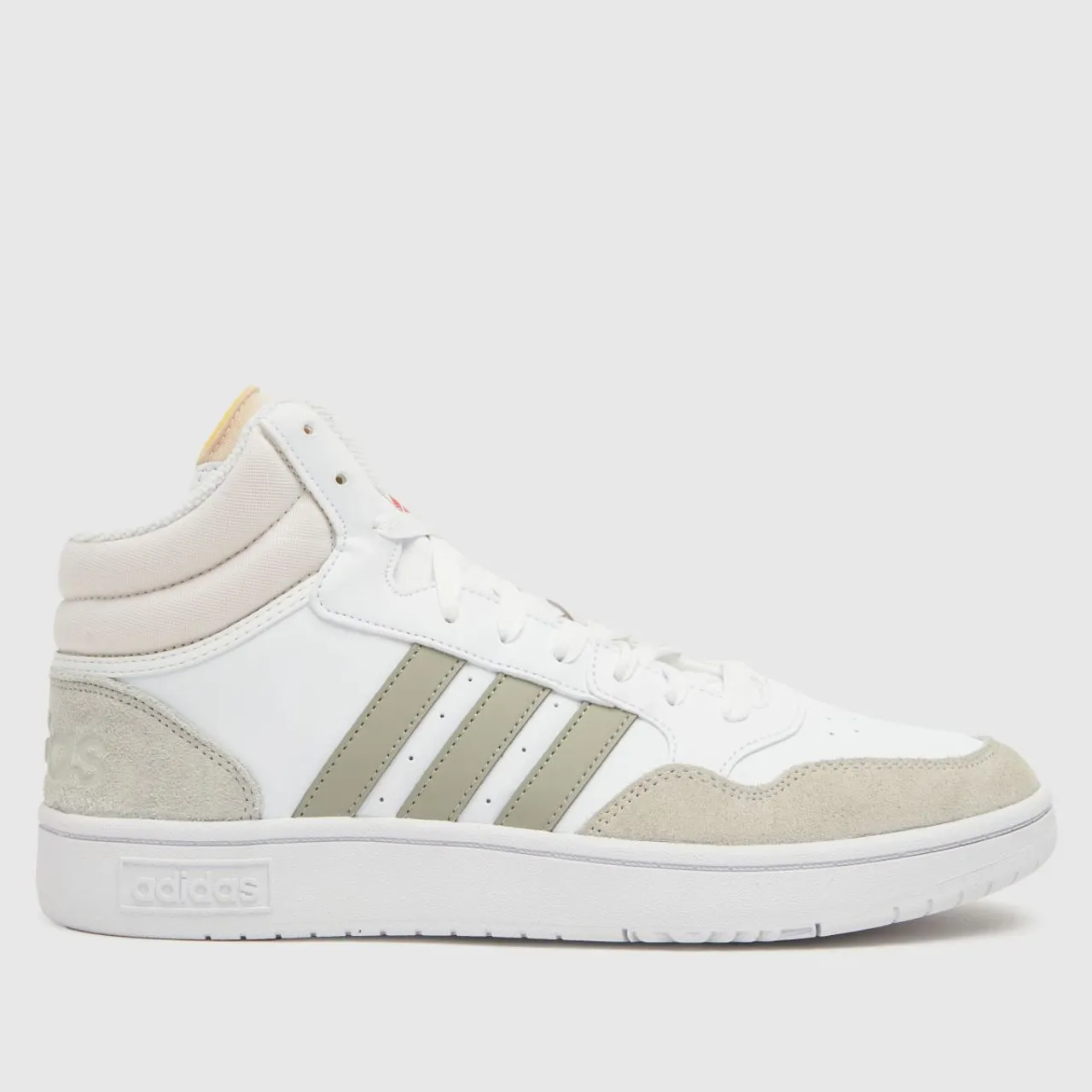 Adidas Hoops 3.0 Mid Trainers In White & Grey