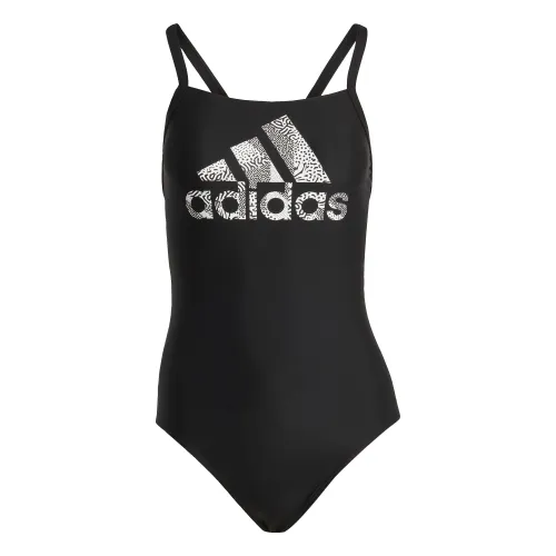 adidas HS5316 Big Logo Suit Swimsuit Women's Black/White
