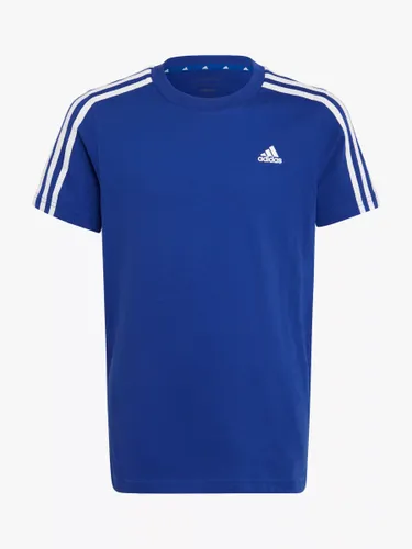 adidas Kids' Stripe Logo Cotton T-Shirt - Royal - Male