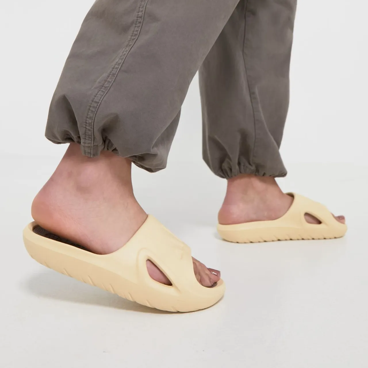 Adidas Ladies Beige Adicane Slide Sandals