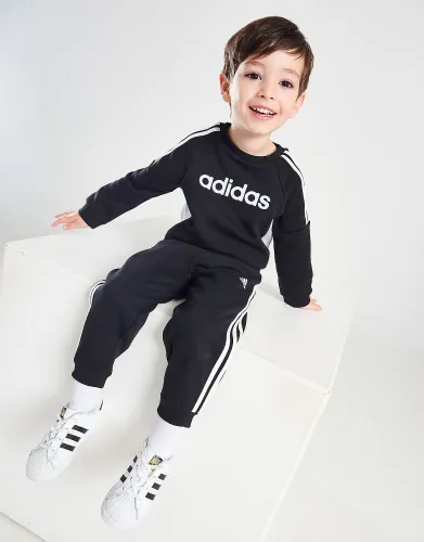 adidas Linear Crew Tracksuit Infant - Black