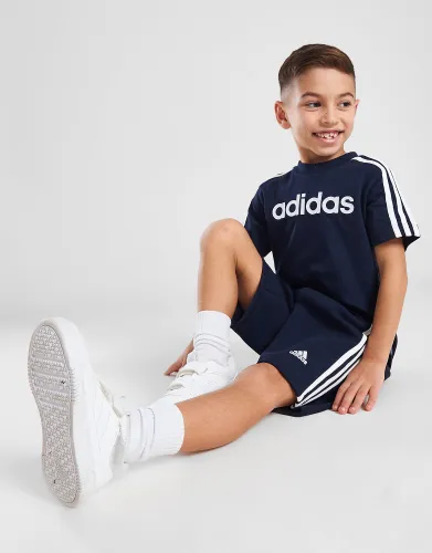 adidas Linear T-Shirt/Shorts Set Children - Navy