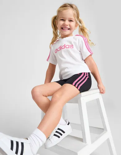 adidas Linear T-Shirt/Shorts Set Infant - White