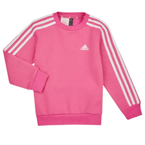 adidas  LK 3S FL SWT  girls's Children's Sweatshirt in Pink