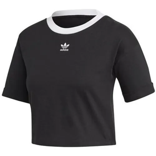 adidas  M10 Crop Top  women's T shirt in Black