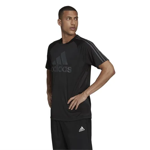 adidas Mens Badge Of Sport Logo T-Shirt Black/Grey Six