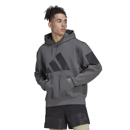 adidas Mens Best Of Training Cover-Up Grey Five