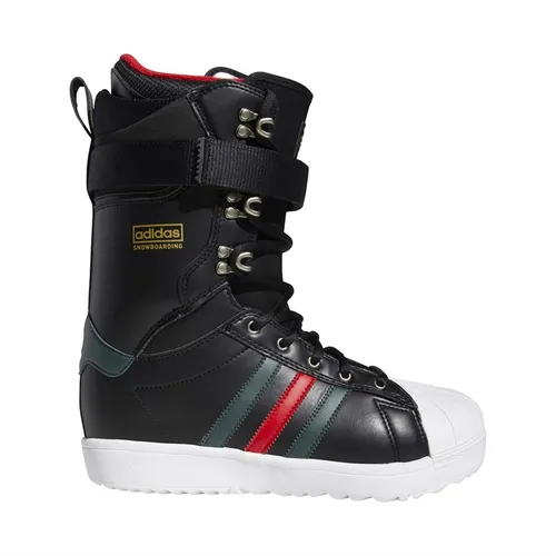 adidas Mens Superstar Adv Snowboarding Boots Core Black/Mineral Green/Scarlet