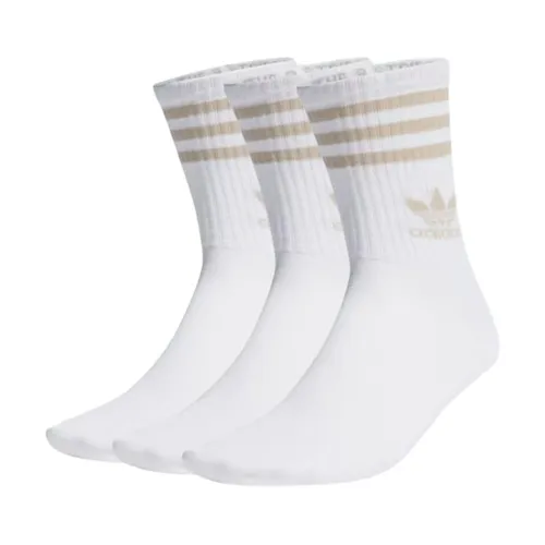 Adidas , Mid Cut Beige Socks ,White male, Sizes: