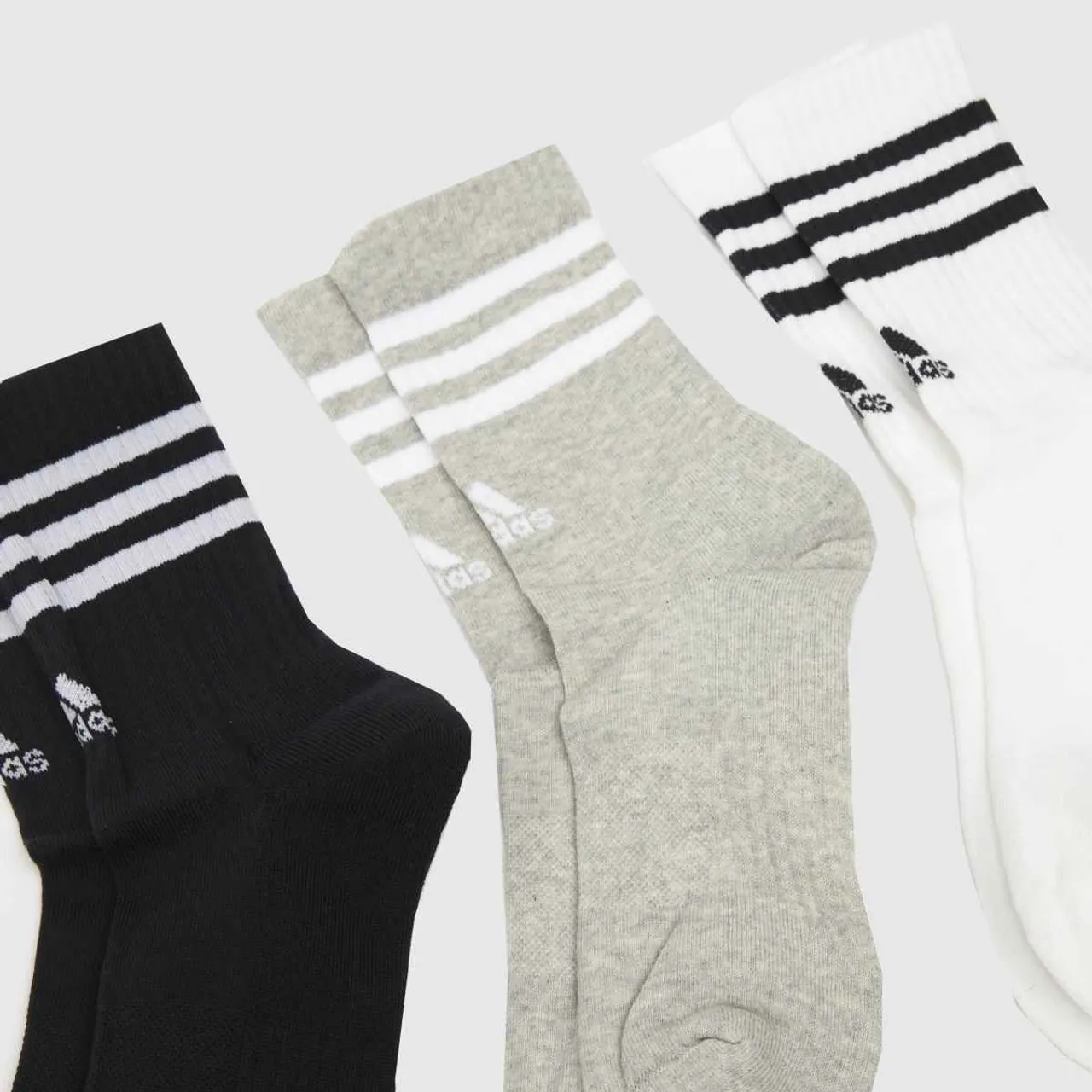 Adidas Multi Stripe Crew Socks 3 Pack
