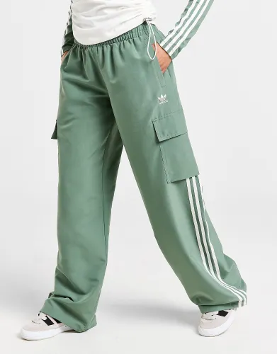adidas Originals 3-Stripes Wide Leg Cargo Pants - Trace Green - Womens