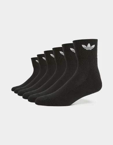 adidas Originals 6-Pack Quarter Socks - Black
