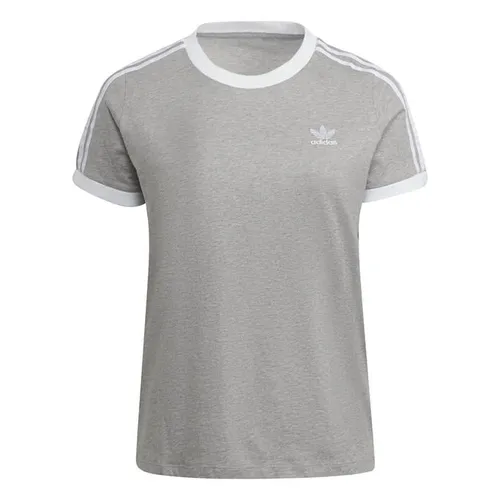 ADIDAS ORIGINALS Adicolor Plus Size Classics 3-Stripes T-Shirt - Grey