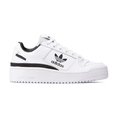 Adidas Originals , Bold W Leather Sneakers with Logo Lettering ,White female, Sizes: