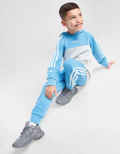 adidas Originals Colour Block Overhead Tracksuit Children - Blue