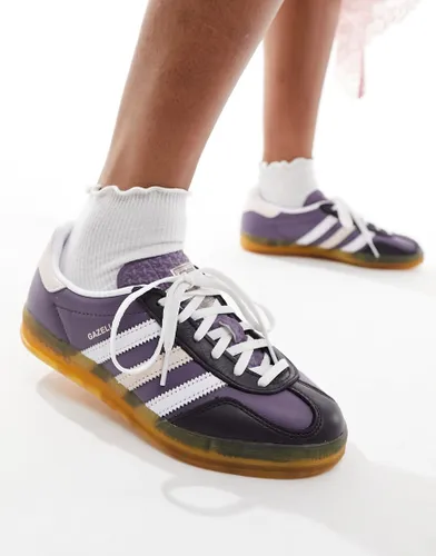 adidas Originals Gazelle Indoor trainers in purple and white