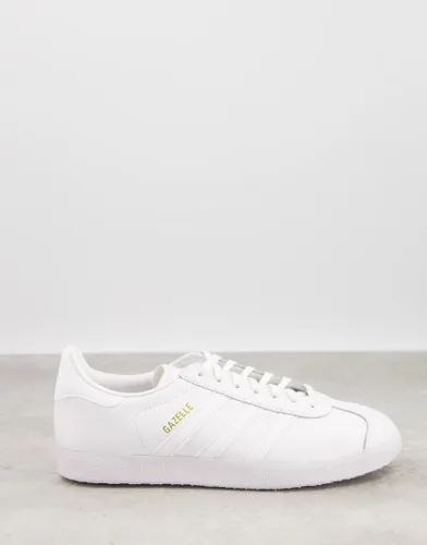 adidas Originals Gazelle trainers in triple white