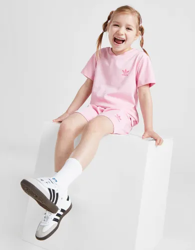 adidas Originals Girls' Essential T-Shirt/Shorts Set Infant - Pink