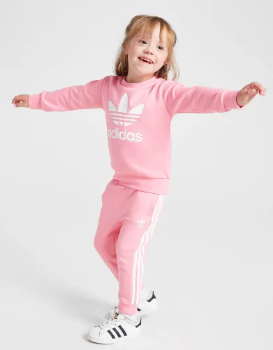 adidas Originals Girls' Trefoil Crew Tracksuit Infant - Bliss Pink