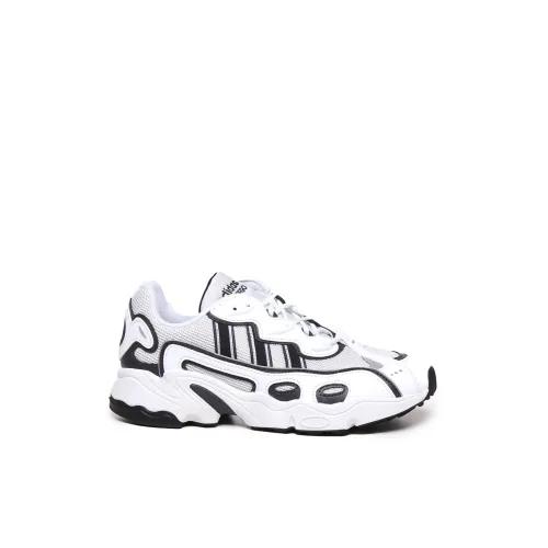Adidas Originals , Mesh Sneakers with Leather Overlays ,White female, Sizes: