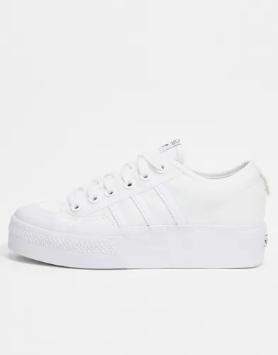 adidas Originals Nizza platform trainer in white