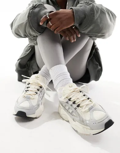 adidas Originals Ozmillen trainers in white silver and beige