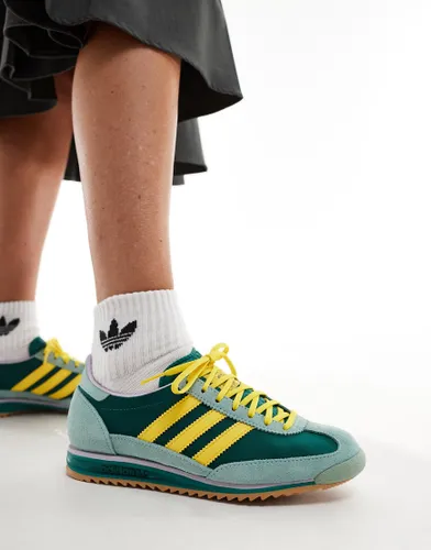 adidas Originals SL 72 OG trainers in green and yellow-Multi