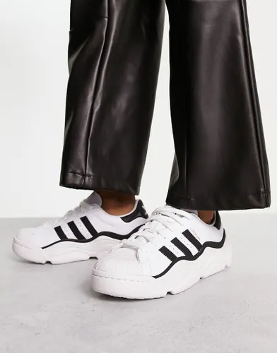 adidas Originals Superstar Millencon chunky trainers in white and black