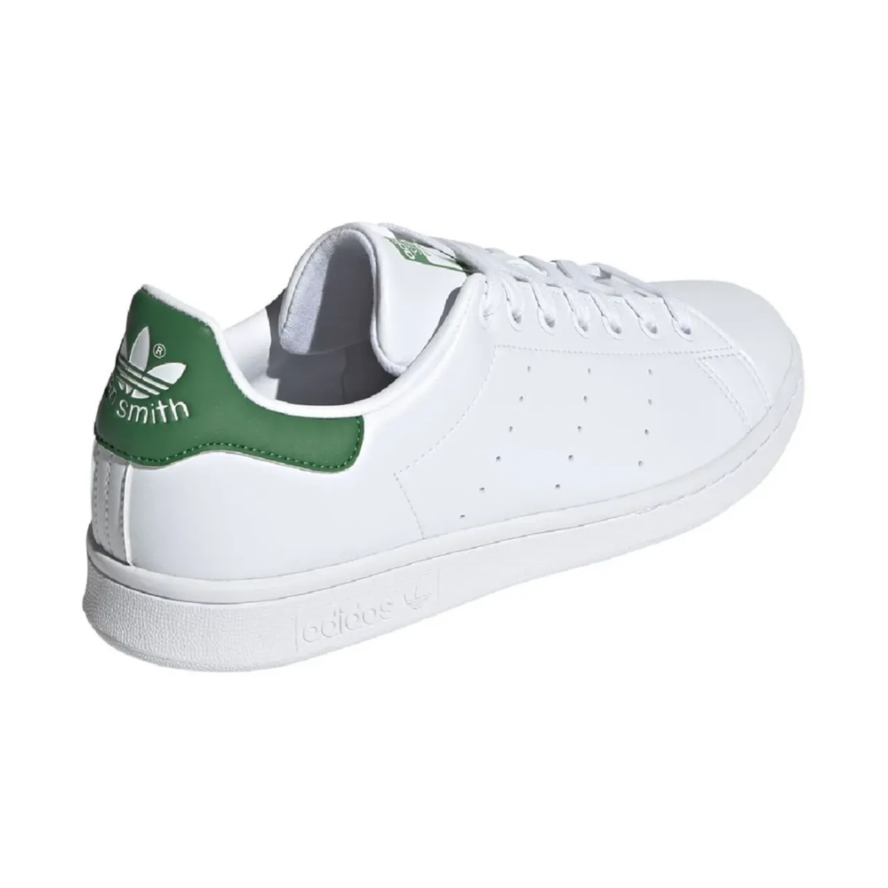 Adidas Originals , White Leather Green Insert Sneakers ,White male, Sizes: