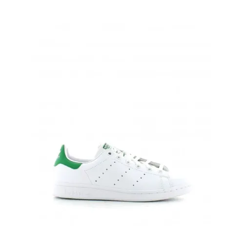 Adidas Originals , White Leather Stan Smith J Sneakers with Logo ,White male, Sizes: