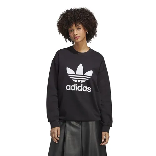 adidas Originals Womens Trefoil Crew Sweatshirt Black/White