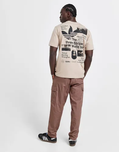 adidas Originals World Tour T-Shirt - Brown - Mens