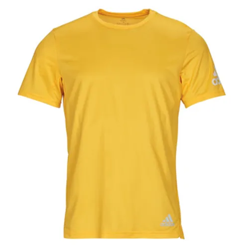 adidas  RUN IT TEE M  men's T shirt in Yellow
