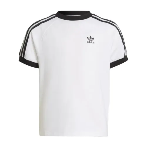 Adidas , Short Sleeve Logo T-Shirt ,White male, Sizes: