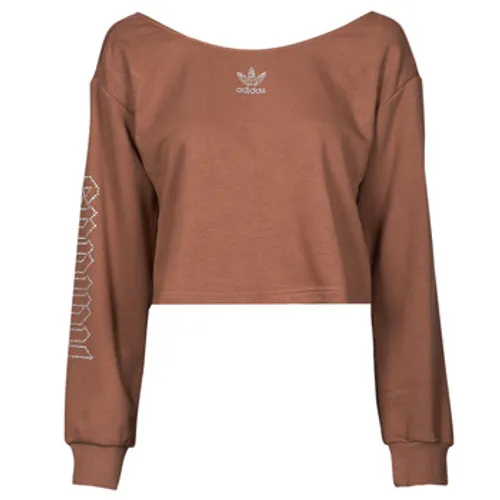 adidas  SLOUCHY CREW?  women's Sweatshirt in Brown