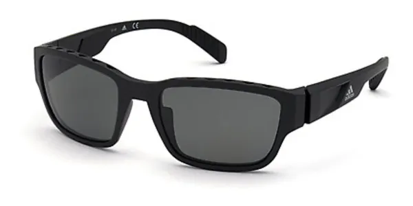 Adidas SP0007 Polarized 02D Men's Sunglasses Black Size 57