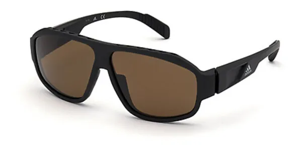 Adidas SP0025 Polarized 02H Men's Sunglasses Black Size 62