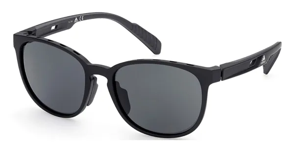 Adidas SP0036 Polarized 02A Men's Sunglasses Black Size 56