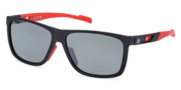 Adidas SP0067 Polarized 05D Men's Sunglasses Black Size 60