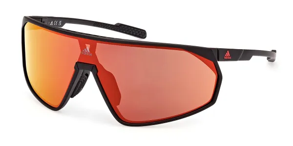 Adidas Sp0074 PRFM Shield 02L Men's Sunglasses Black Size 144